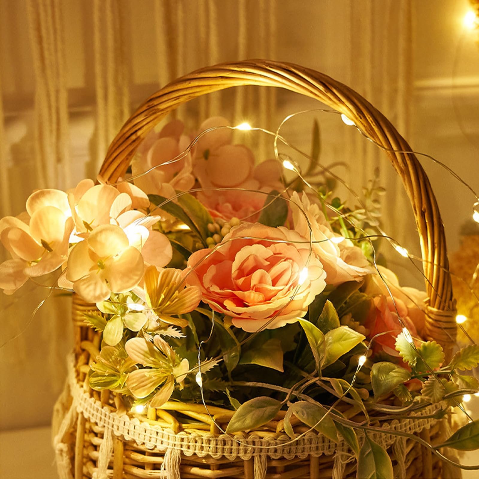 Гірлянда ENLACE, 100 LED, 10 м, мідний дріт, теплий білий, фото №5