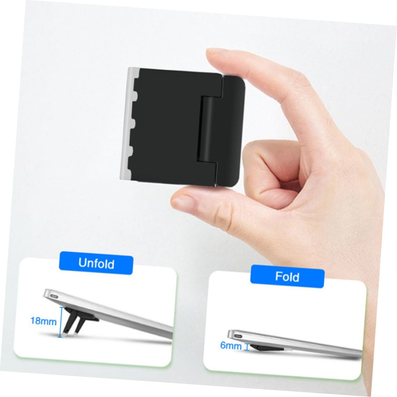 Подставка для ноутбука Портативная Компактная Эргономичный дизайн 2 шт. Черный, фото №3