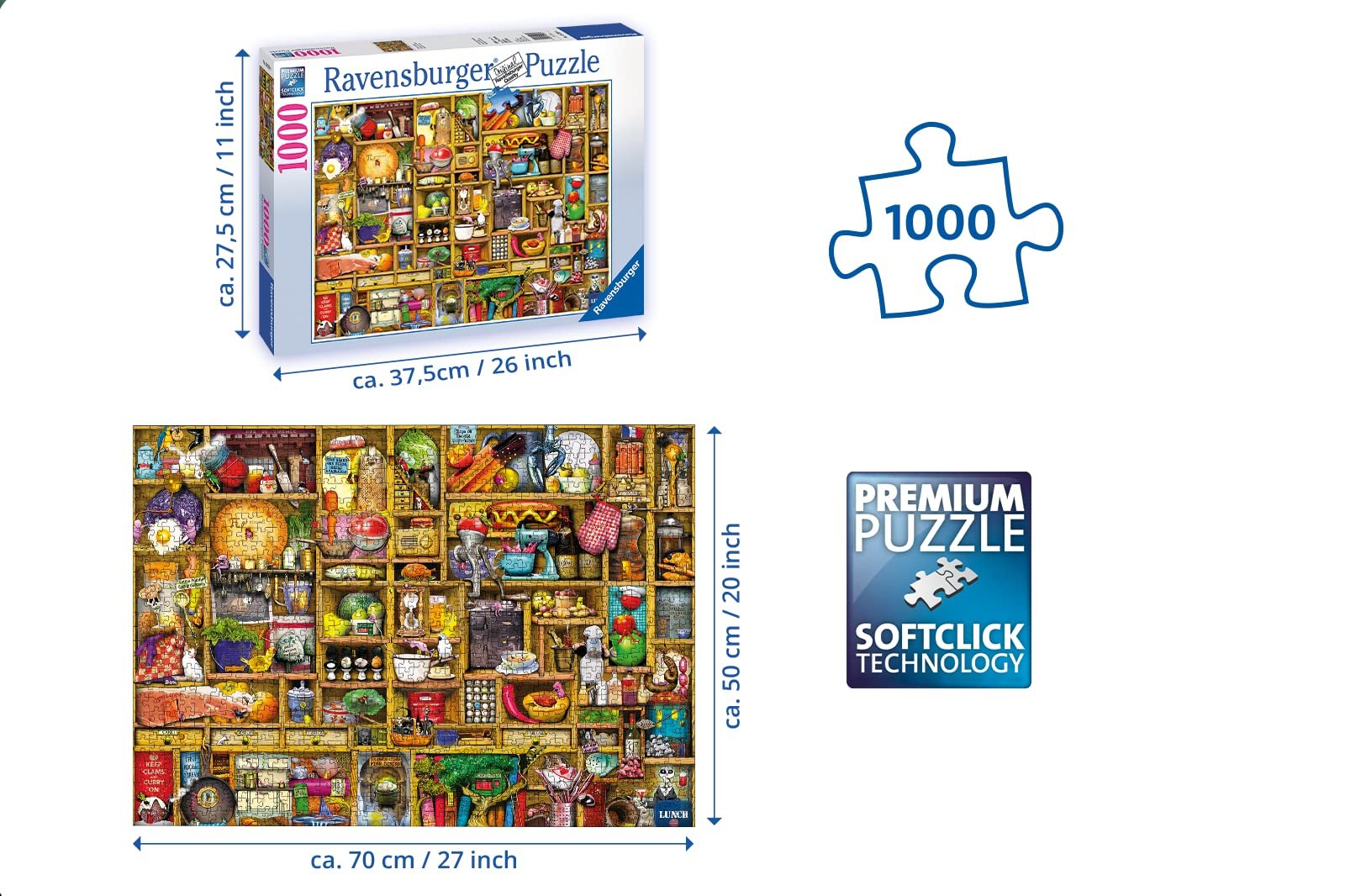 Пазл Ravensburger Curiosity Kitchen Shelf 19298 1000 деталей, фото №3