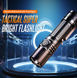 Фонарь ручной аккумуляторный A20 SuperFire 1700 Lumen IP44 synthetic.ua - Фото 1