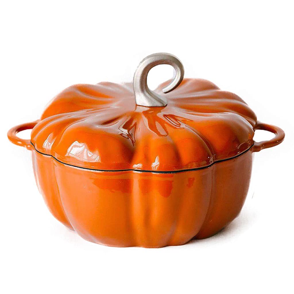 Каструля Wantanshopping Dutch Oven Pot Pumpkin Емалевий Чавунний Горщик Каструля (Оранжева), фото №1