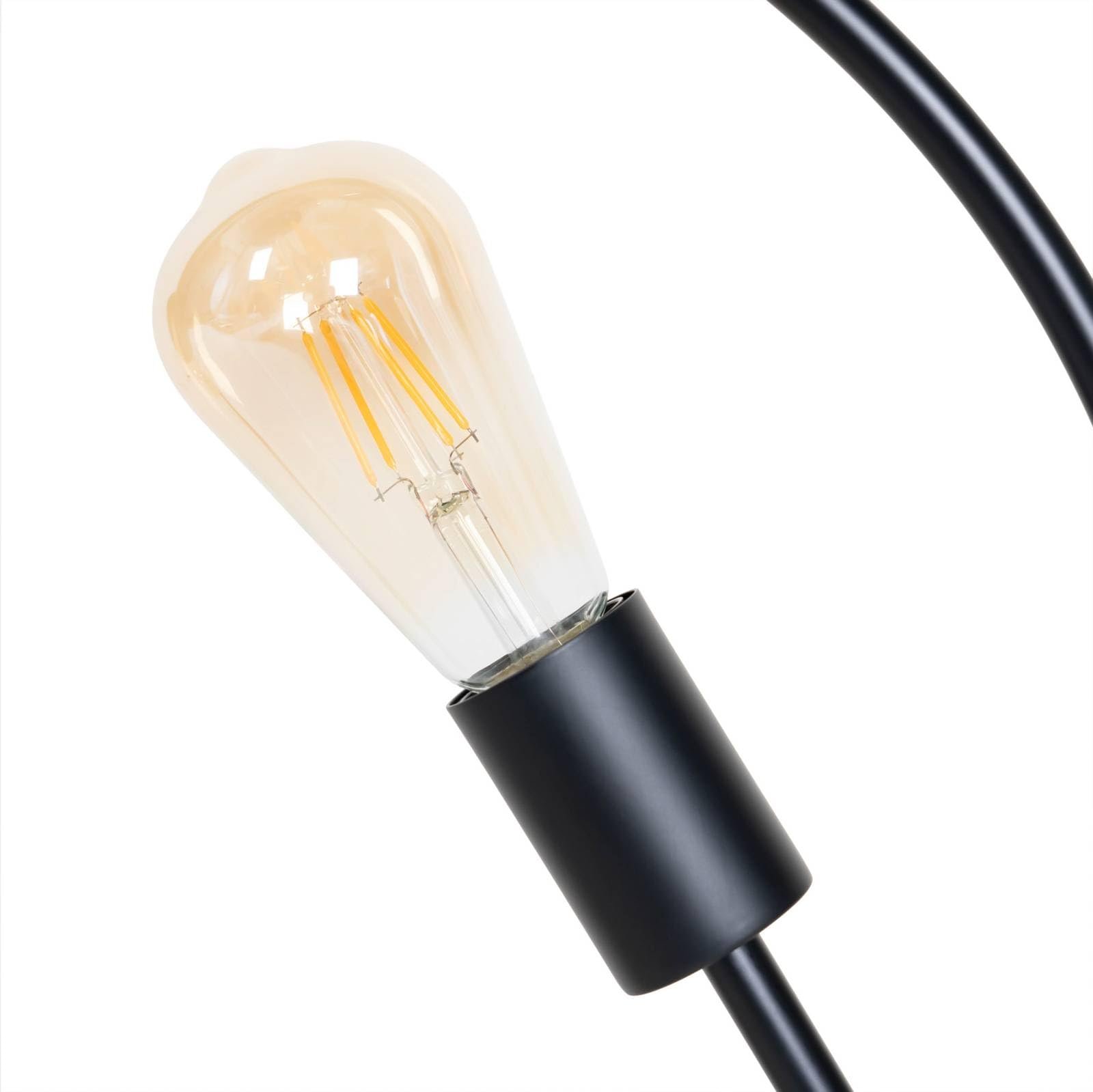 Настільна лампа Lucande Linnard дизайнерська модерн метал 3 лампи E27 чорна, фото №5