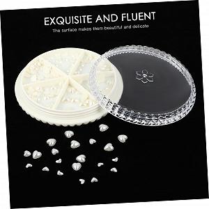 Украшения для ногтей Сердце DIY Аксессуары для ногтей Белый synthetic.ua - Фото 1