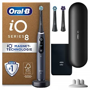 Електрична зубна щітка Oral-B iO Series 8 Plus Edition 6 режимів з магнітним футляром Black Onyx - Фото 1