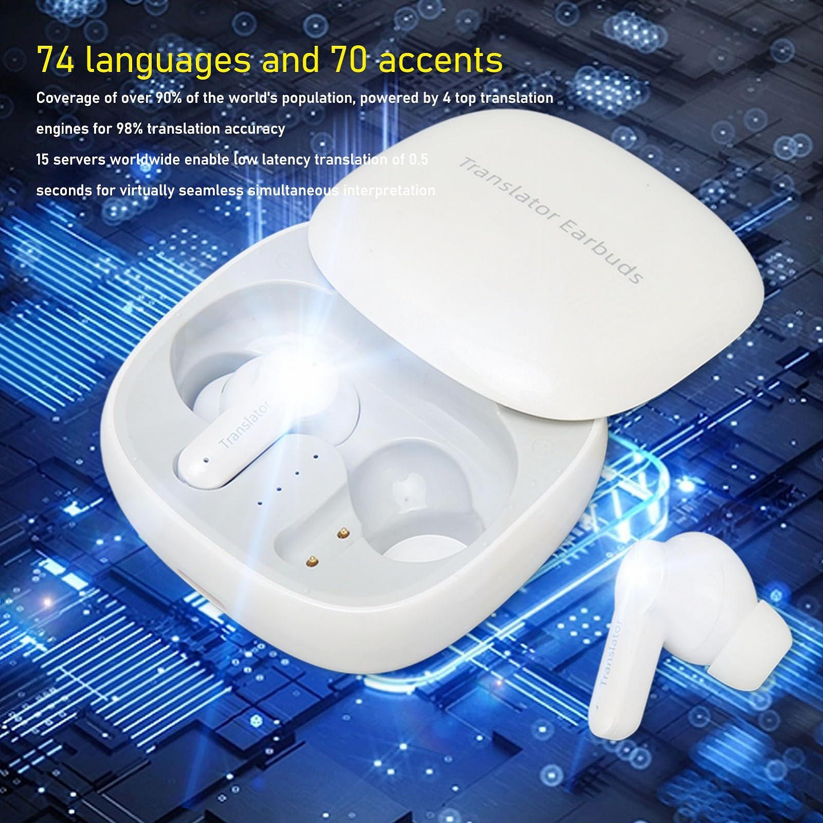 Навушники-перекладачі Vikye M3, двосторонній пристрій для перекладу в реальному часі BT 5.0 з додатком, підтримка 74 мов, 70 акцентів, з шумозаглушенням, фото №4 Навушники-перекладачі Vikye M3, двосторонній пристрій для перекладу в реальному часі BT 5.0 з додатком, підтримка 74 мов, 70 акцентів, з шумозаглушенням, фото №4