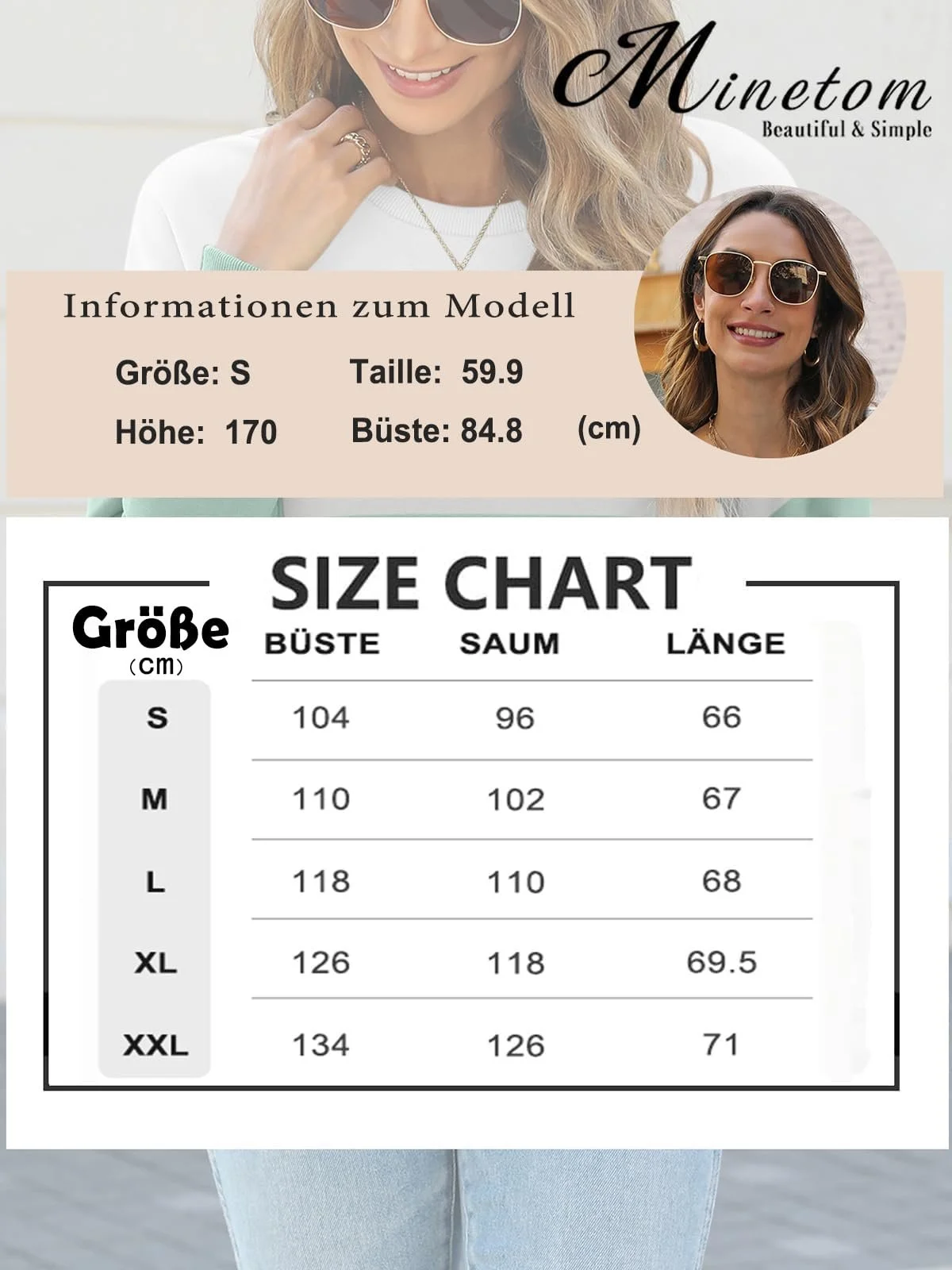 Женский Свитшот Minetom Цветной Блок Длинный Рукав, фото №6