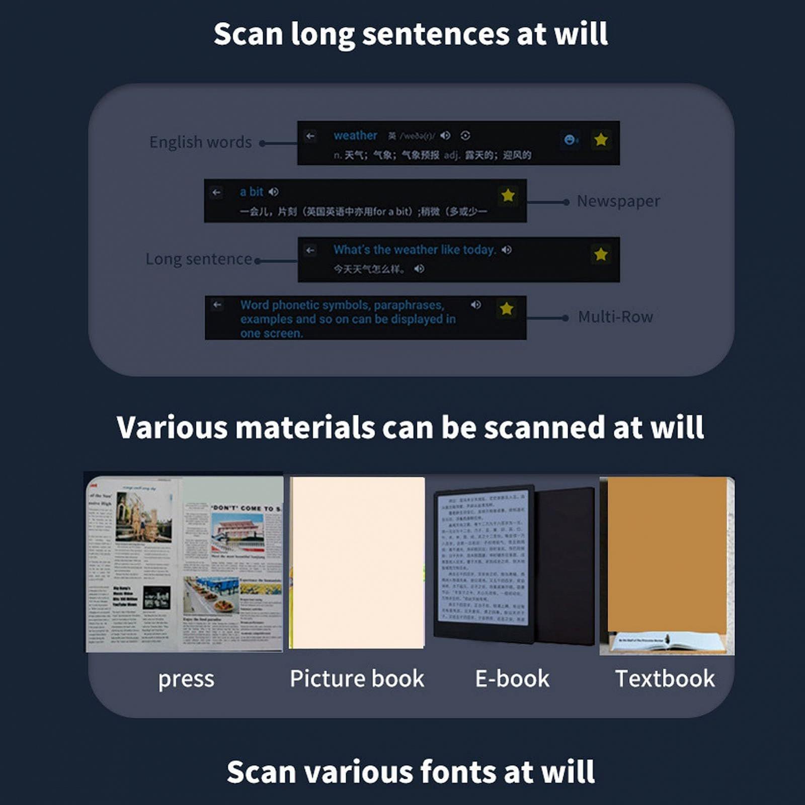 Ручка-сканер Цифровий перекладач Словник ручка Голосовий Підтримує 112 мов Міжнародна версія, фото №4