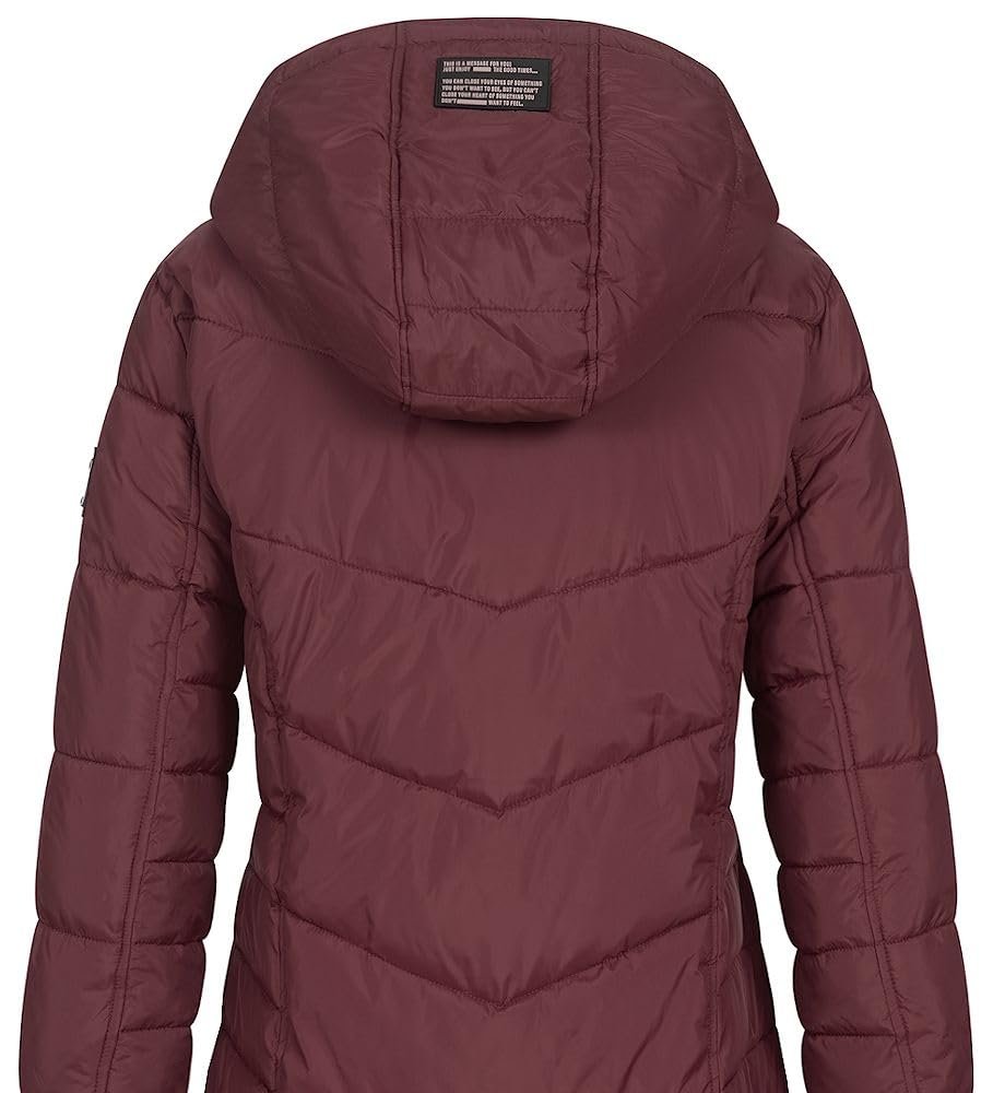 Жіноче стьобане пальто Sublevel LSL–412 з капюшоном на підкладці, фото №4