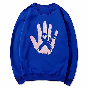 Женский свитшот Generisch Harajuku Oversized, Цветной блок - Фото 1