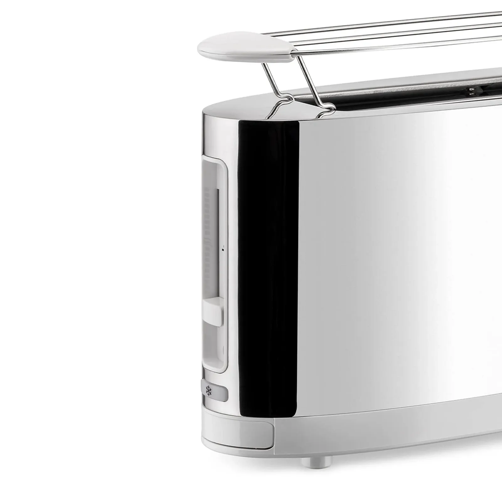 Тостер Alessi SG68 W з підігрівом булочок, нержавіюча сталь 18/10, полірована, PC, білий, європейська вилка, фото №3