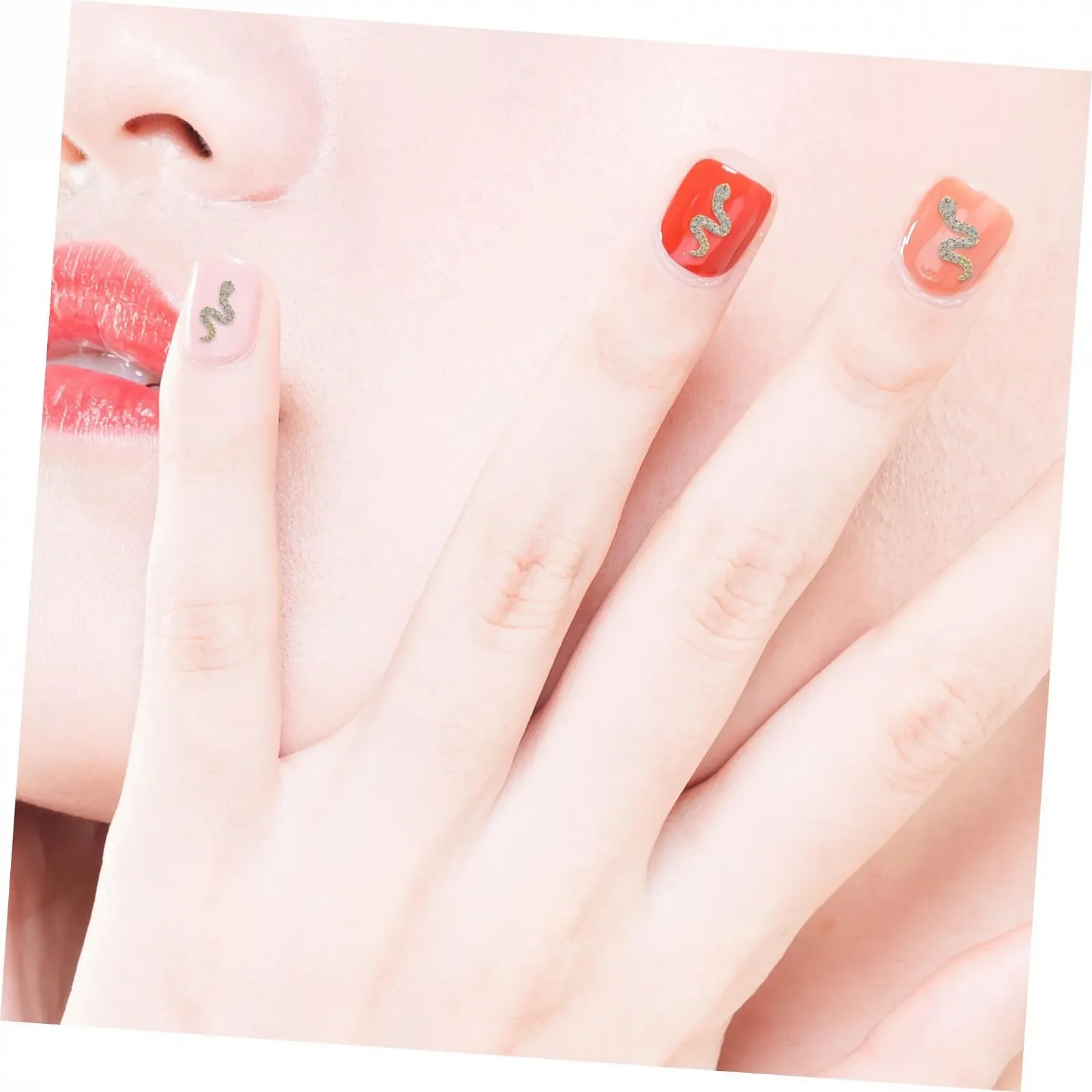 Подвески для ногтей Змея FOMIYES 5 шт. Металл со стразами, фото №4