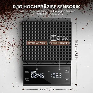 Цифрові ваги для кави з таймером 5 кг / 0,1 г Перезаряджувальні LCD ціна на synthetic.ua - Фото 1 Цифрові ваги для кави з таймером 5 кг / 0,1 г Перезаряджувальні LCD synthetic.ua - Фото 1