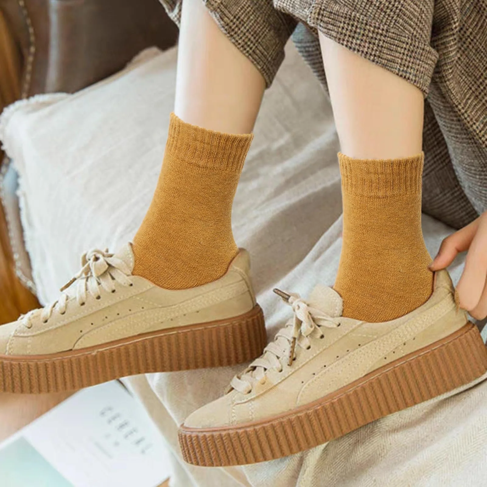 Жіночі теплі шкарпетки, набір 6 пар, розмір EU 35-42, фото №4