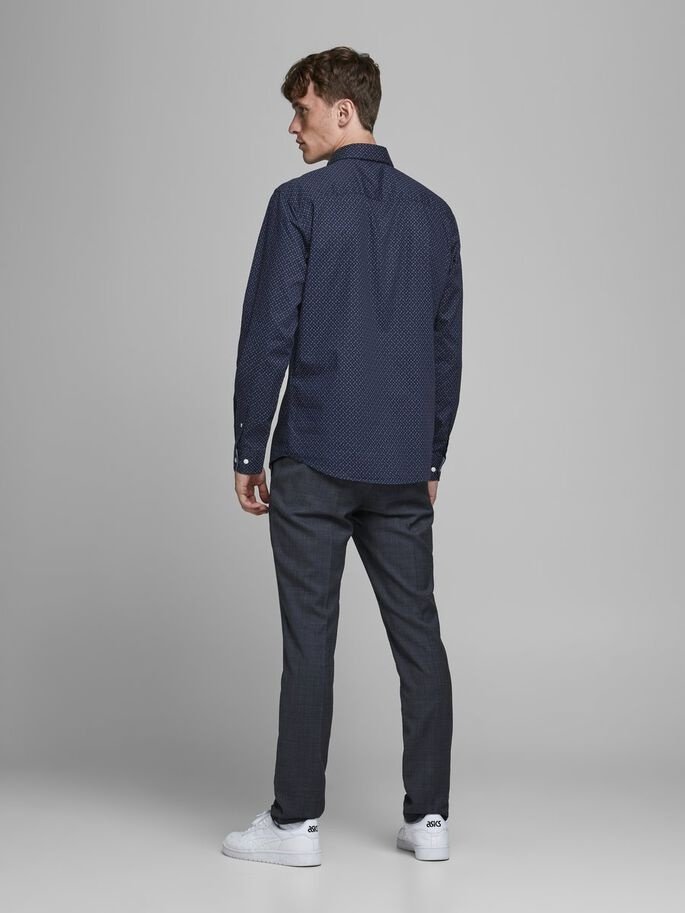 Рубашка Jack&Jones JJEPLAIN POPLIN L/S AU20 NOOS 12173241 Темно-синий M, фото №5