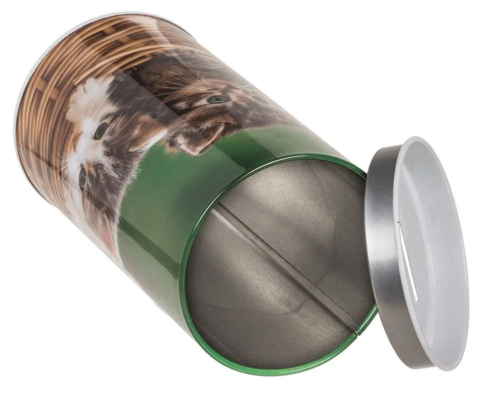 Копилка-пенал makio Puppy Dog Cat металлическая с крышкой White Dog, фото №2