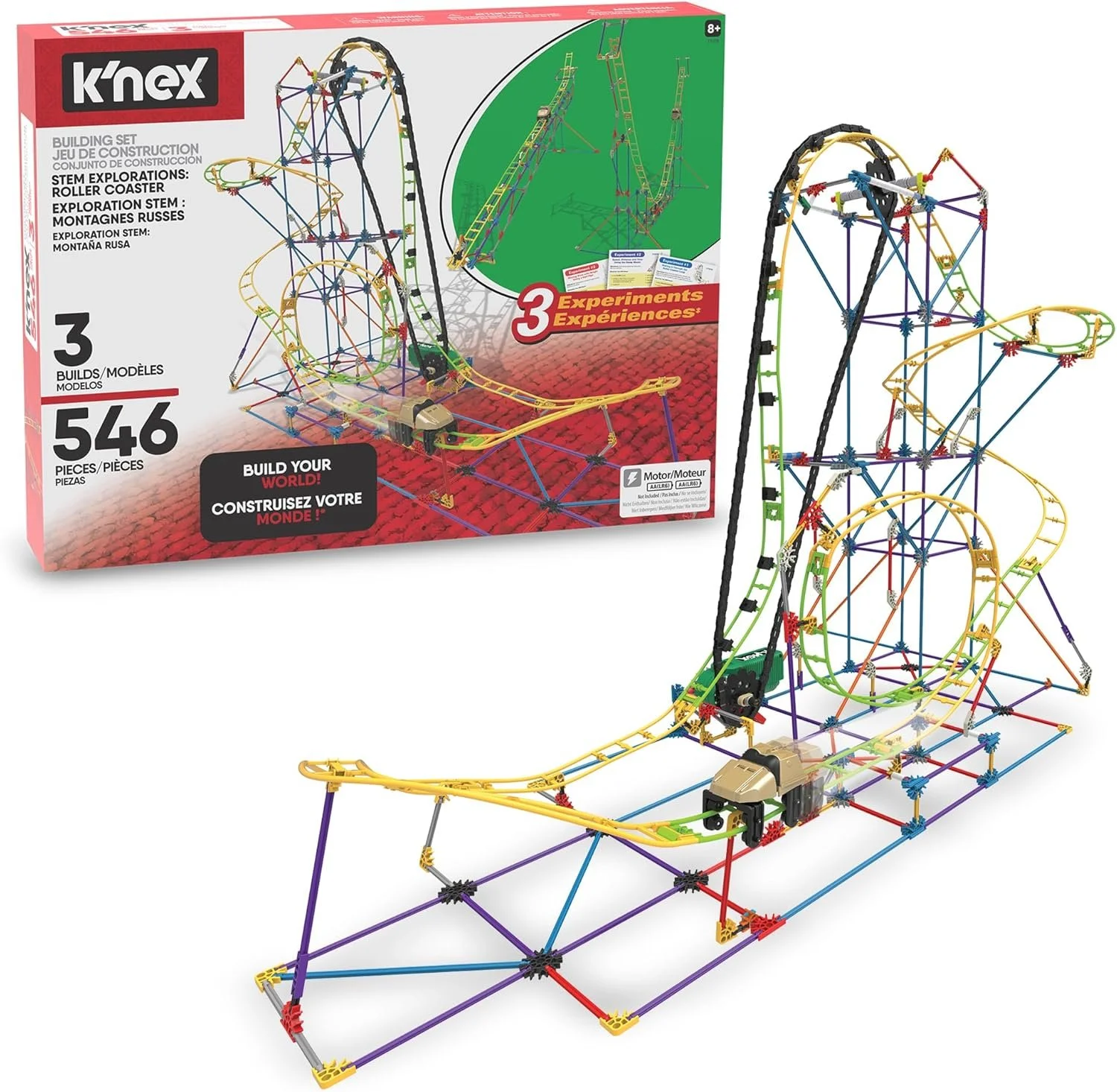 Набор K'NEX Education STEM Explorations Roller Coaster для сборки Для детей от 8 лет 546 деталей, фото №1