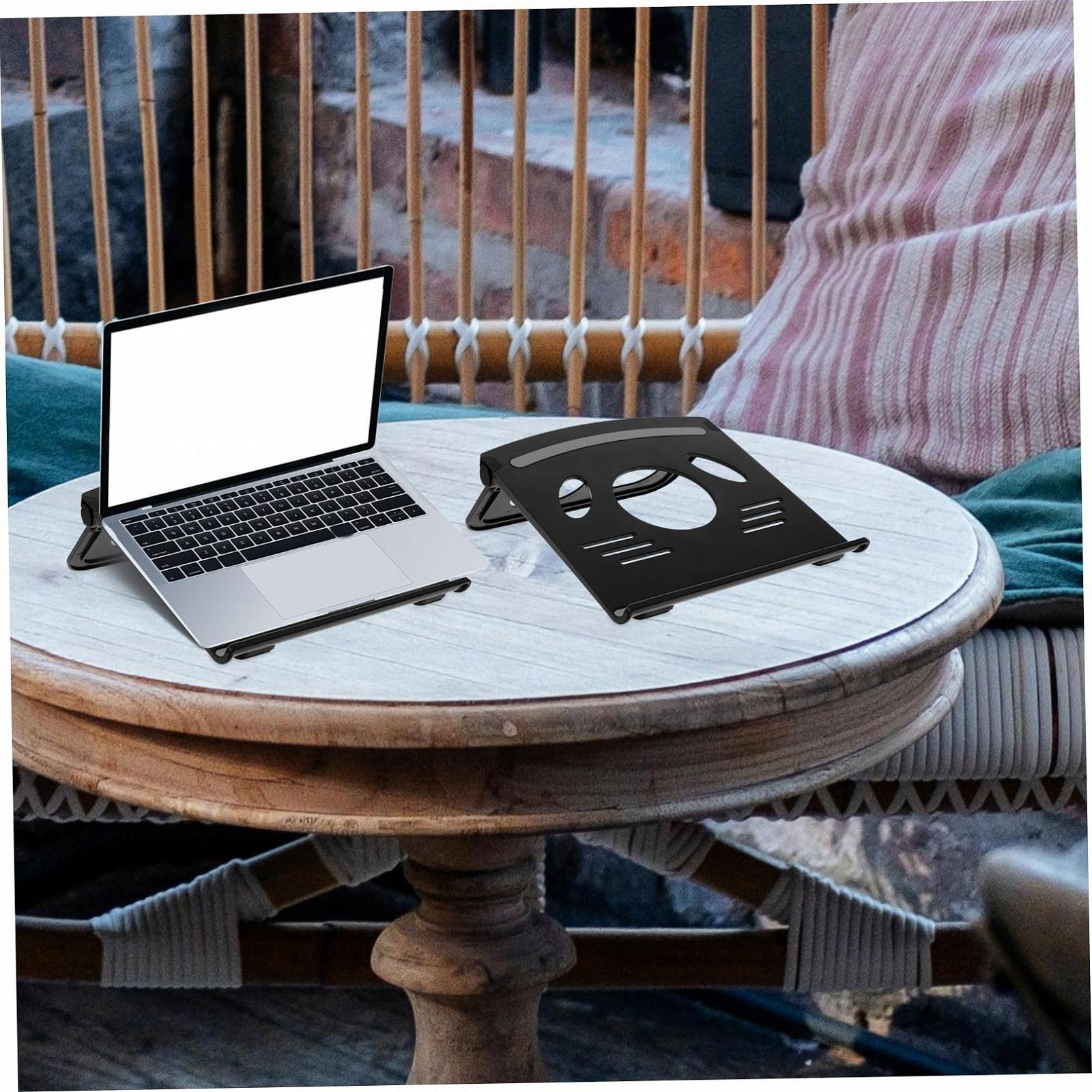 Подставка для ноутбука Эргономичная Материал Прочный для ноутбука Планшета и Книг Мобильный держатель для стола для офиса и дома Серый Настольный держатель, фото №4