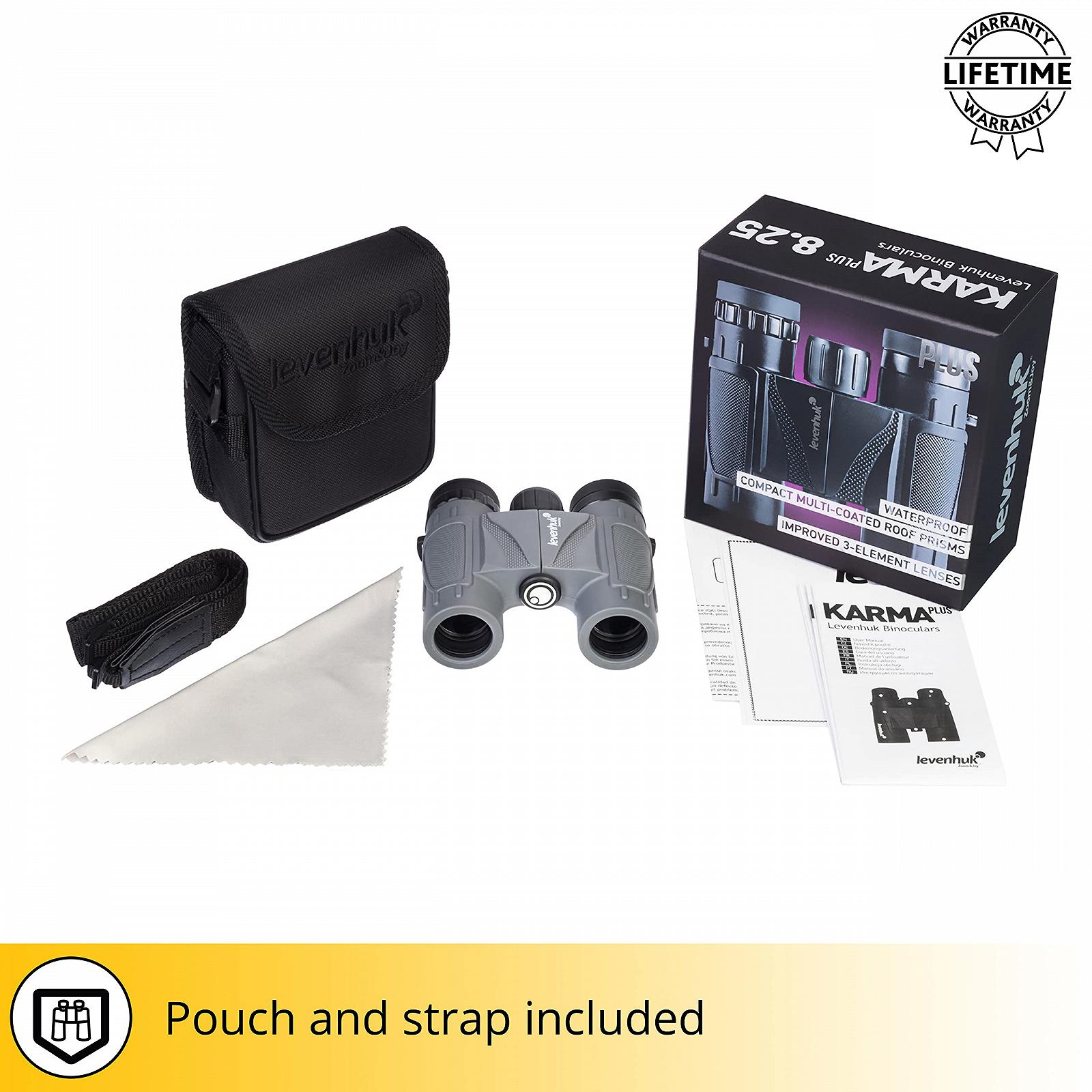 Бінокль Levenhuk Karma Plus 8x25 Компактний Водонепроникний з BaK-4 Скляною Оптикою, фото №2