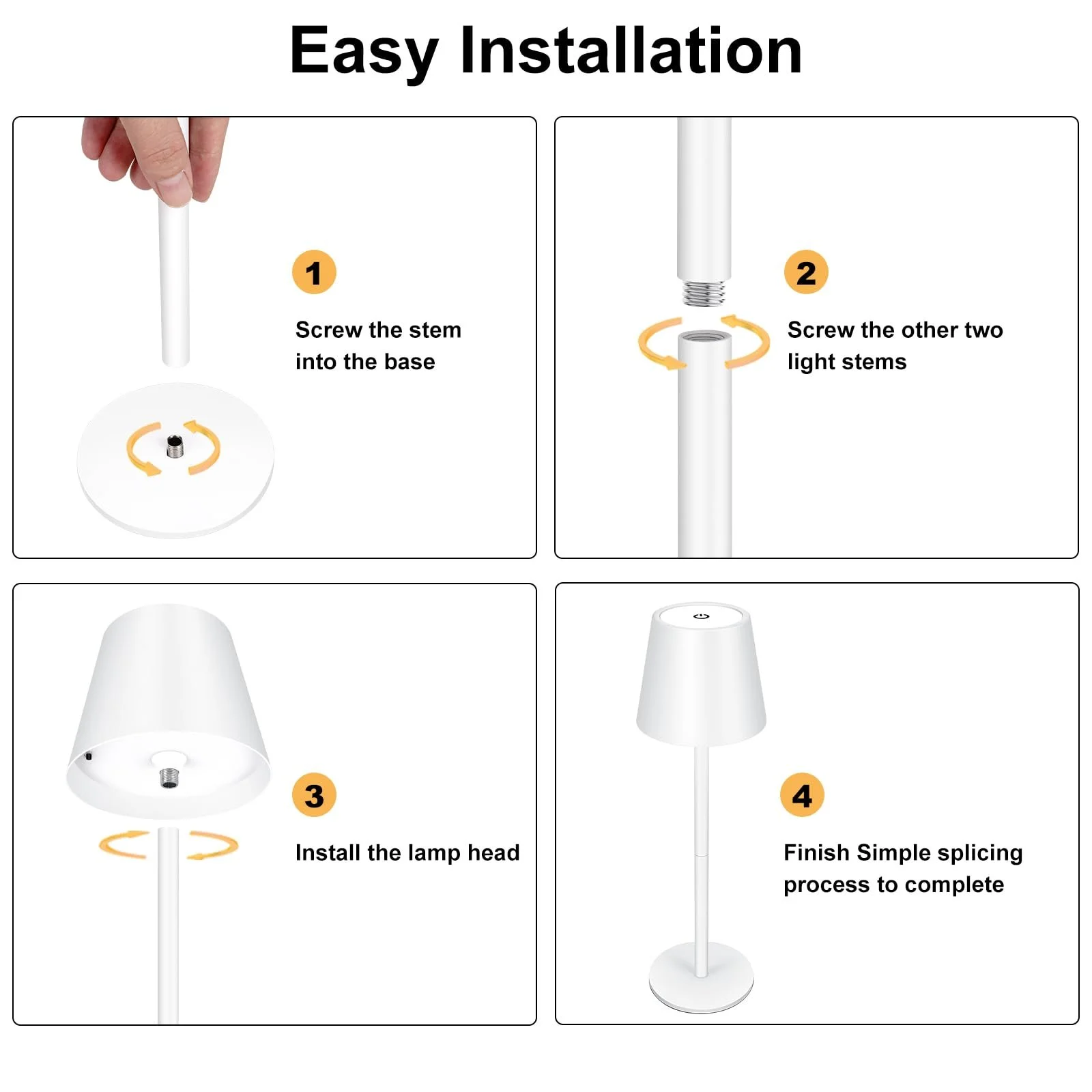 Настільна лампа LED Wireless Touch USB-C Dimmable IP54 2 шт., фото №5