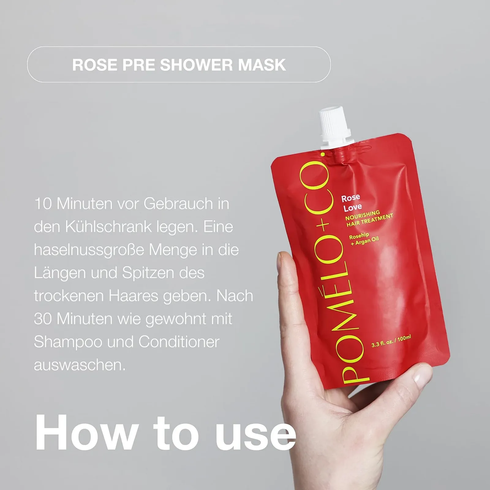 Маска Pomélo+Co. 99.4% Natural Anti Frizz Rose Love 100 мл, фото №4