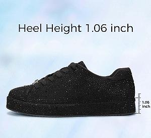 Кросівки на платформі LUCKY STEP зі стразами та блискітками synthetic.ua - Фото 1