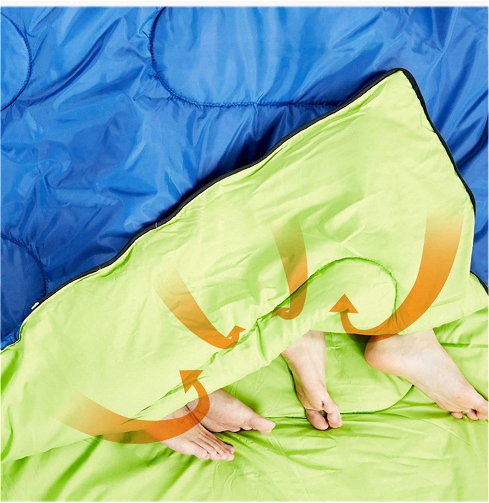 Спальний мішок MYVVKIA Outdoor Doppelschlafsack Umschlag Splicable бавовняний 2,2 м * 1,45 м, фото №7