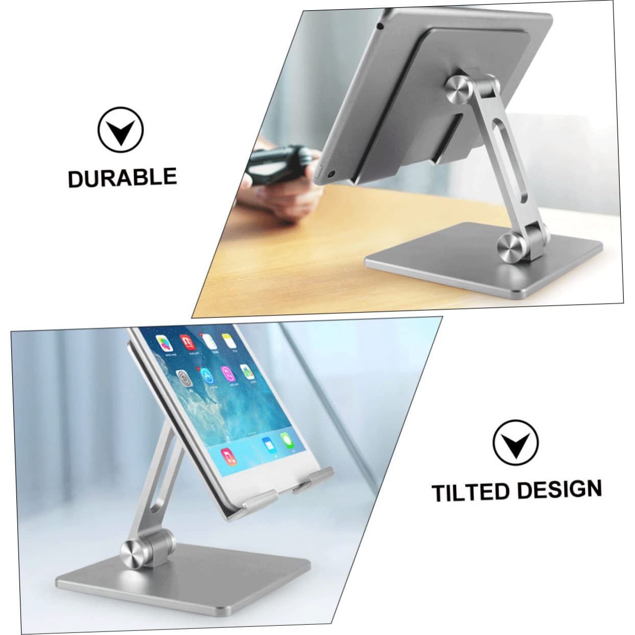 Підставка для планшета алюмінієва регульована портативна Тримач для ноутбука Охолодження Просторова економія, фото №3