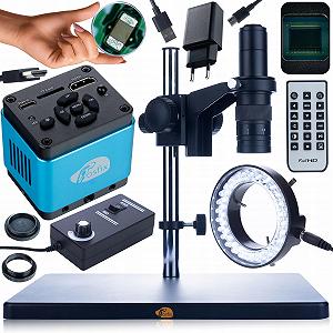 Цифровой микроскоп Rosfix Earth Pro MCEP-0.5X с 4K HDMI/USB-C камерой 8.29MP и светодиодной подсветкой 56x | 7-45x увеличение | C-Mount | Для лабораторий, промышленности, электроники, ювелирного дела - Фото 1