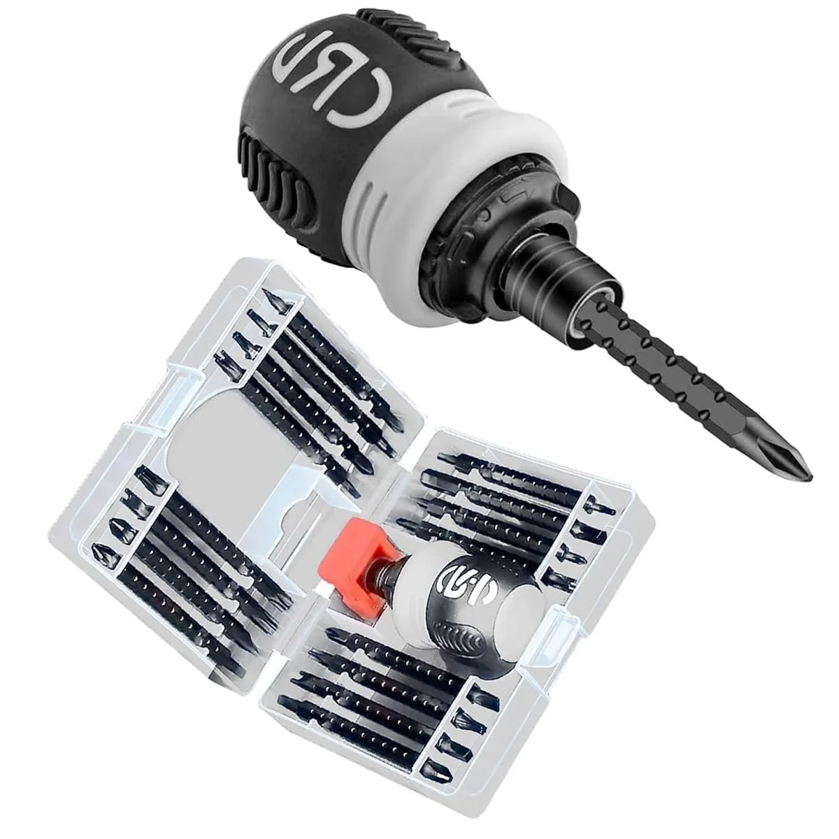 Набір викруток з тріскачкою 26-в-1 з короткою ручкою 9-13 см CR-V Магнітний, фото №1