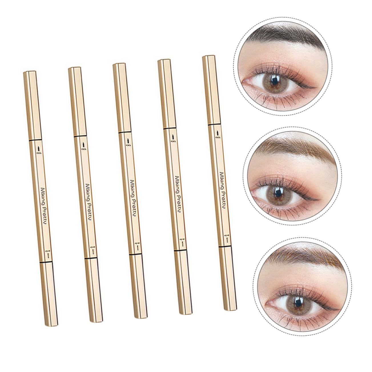 Олівець Ipetboom Augenbrauenstift doppelseitiger 5St з щіточкою без плям, фото №3
