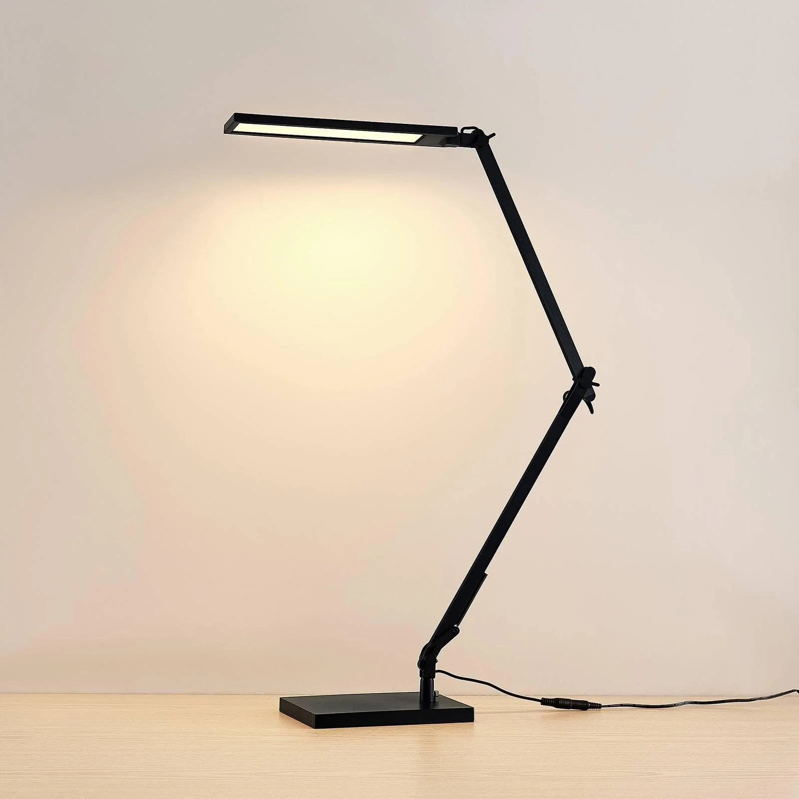 Настільна лампа Lindby Antisa LED регульована сучасна Чорний, фото №5