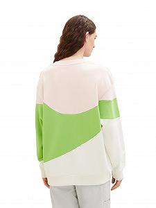 Толстовка TOM TAILOR Denim Oversized Цветной блок synthetic.ua - Фото 1