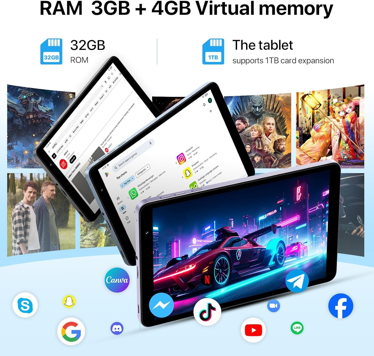 Планшет 8" UMIDIGI G1 Tab Mini 3/32GB 4 ядра Android 14 5000mAh Сірий, фото №5