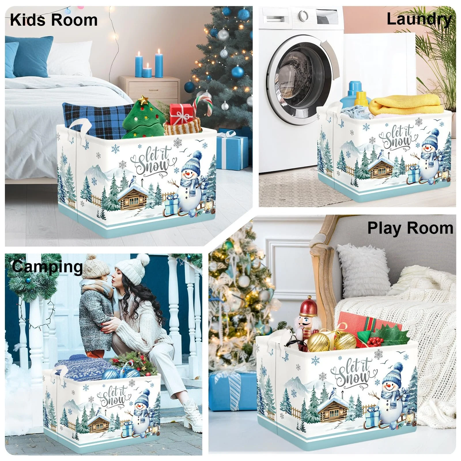 Корзина для игрушек Снеговик HUUMONSS для мальчиков и девочек Водонепроницаемая, 36 л, фото №7 Корзина для игрушек Снеговик HUUMONSS для мальчиков и девочек Водонепроницаемая, 36 л, фото №7