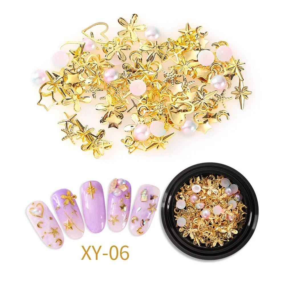 Металлические заклепки Artlalic Луна Звезда для ногтей, 3D украшения, фото №5