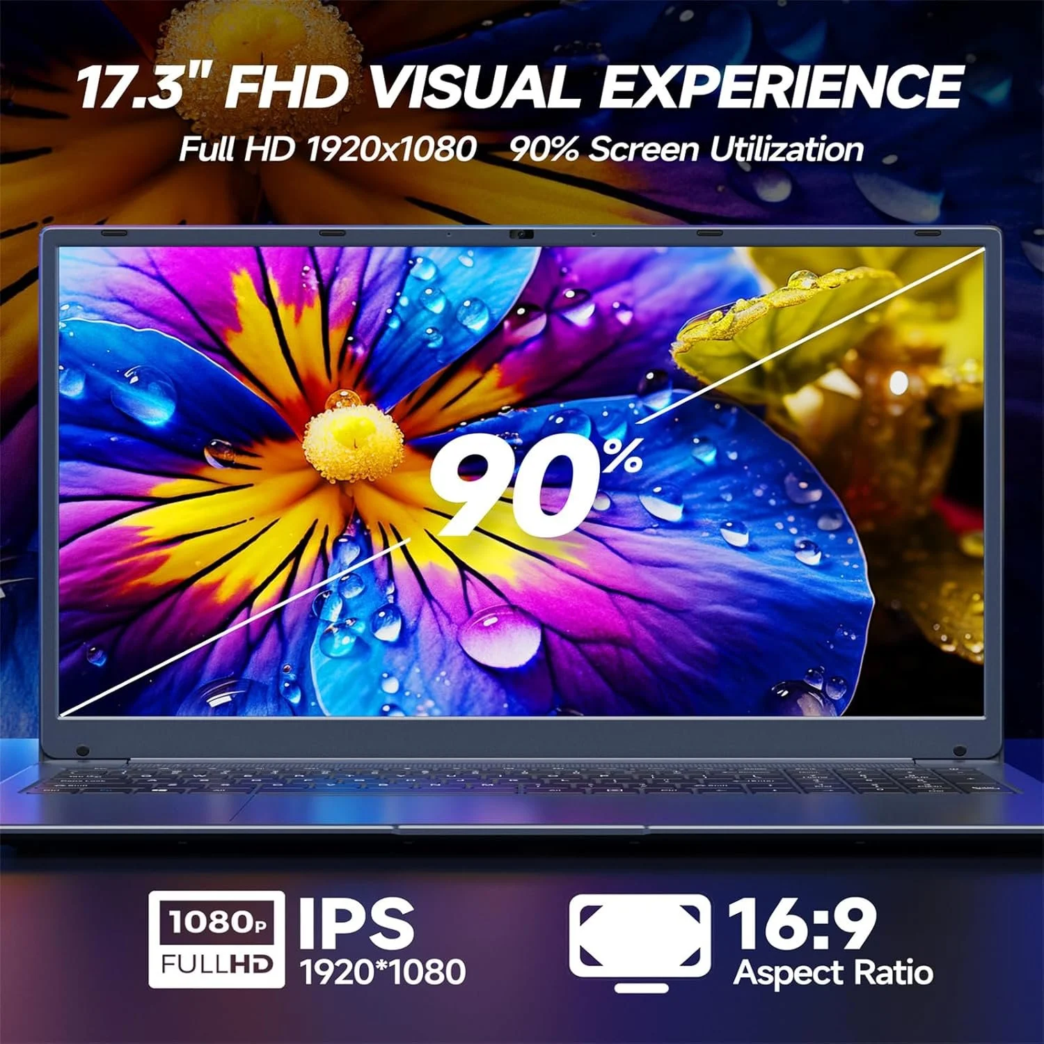 Ноутбук 17.3" IJKKJI 1732N-8 Intel Celeron N5095 RAM 8GB SSD 512GB Windows 11 (UKR), фото №2