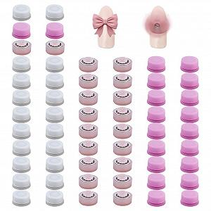 Украшения для ногтей Вращающиеся подшипники SUPERFINDINGS 12 мм розовый, голубой, зеленый, 60 шт - Фото 1