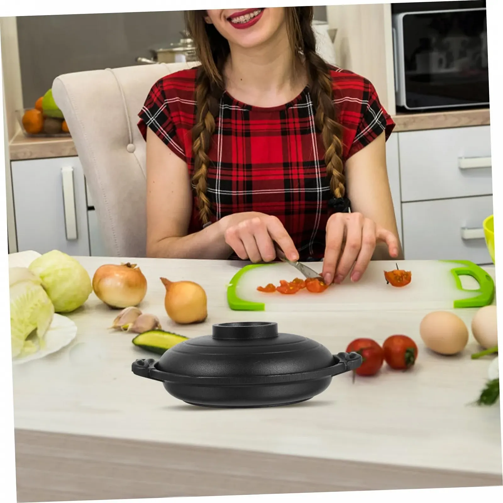 Каструля керамічна TOYANDONA антипригарна з товстими стінками синя, фото №8