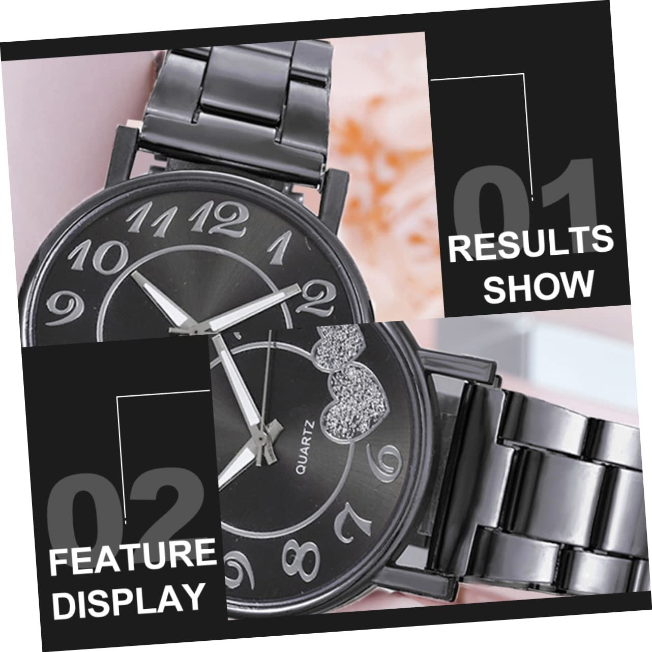 Жіночий наручний годинник Healvian, сталевий браслет, діловий дизайн, точний кварцовий механізм, фото №6 Жіночий наручний годинник Healvian, сталевий браслет, діловий дизайн, точний кварцовий механізм, фото №6