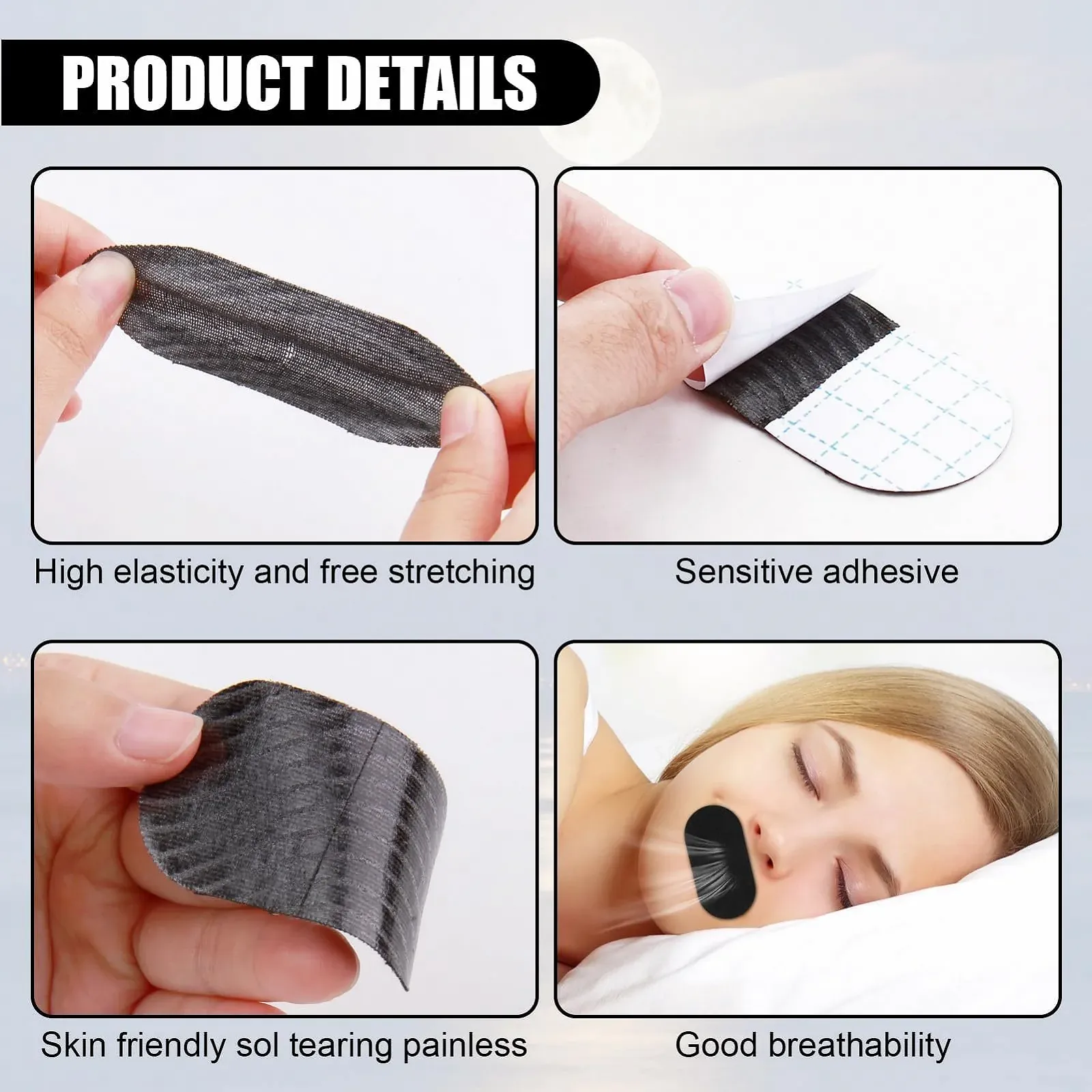 Пластирі від хропіння SRLWMYI 30 шт для рота для бороданів, для кращого сну та дихання, фото №3