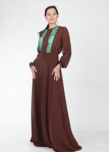 Платье Enna Levoni S Коричневый (ND-13224-Brown) - Фото 1