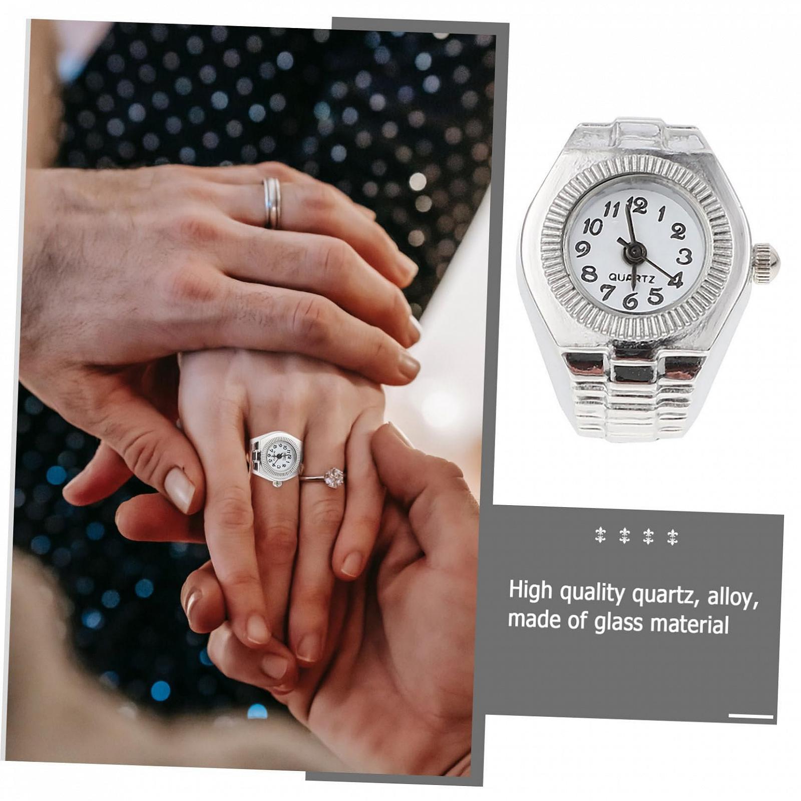 Кварцевые часы-кольцо PartyKindom, минималистичный дизайн, регулируемый, легкий, сочетается с любой одеждой, фото №7