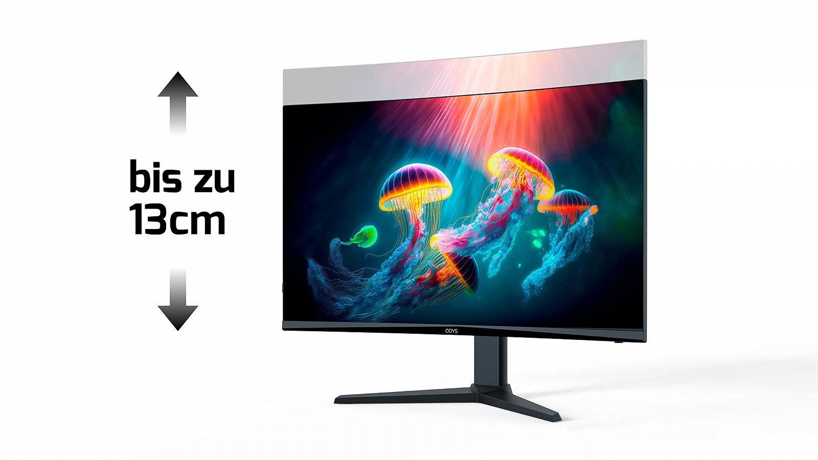 Монитор ODYS XP27 27 дюймов FHD Vario Изогнутый Игровой, фото №4