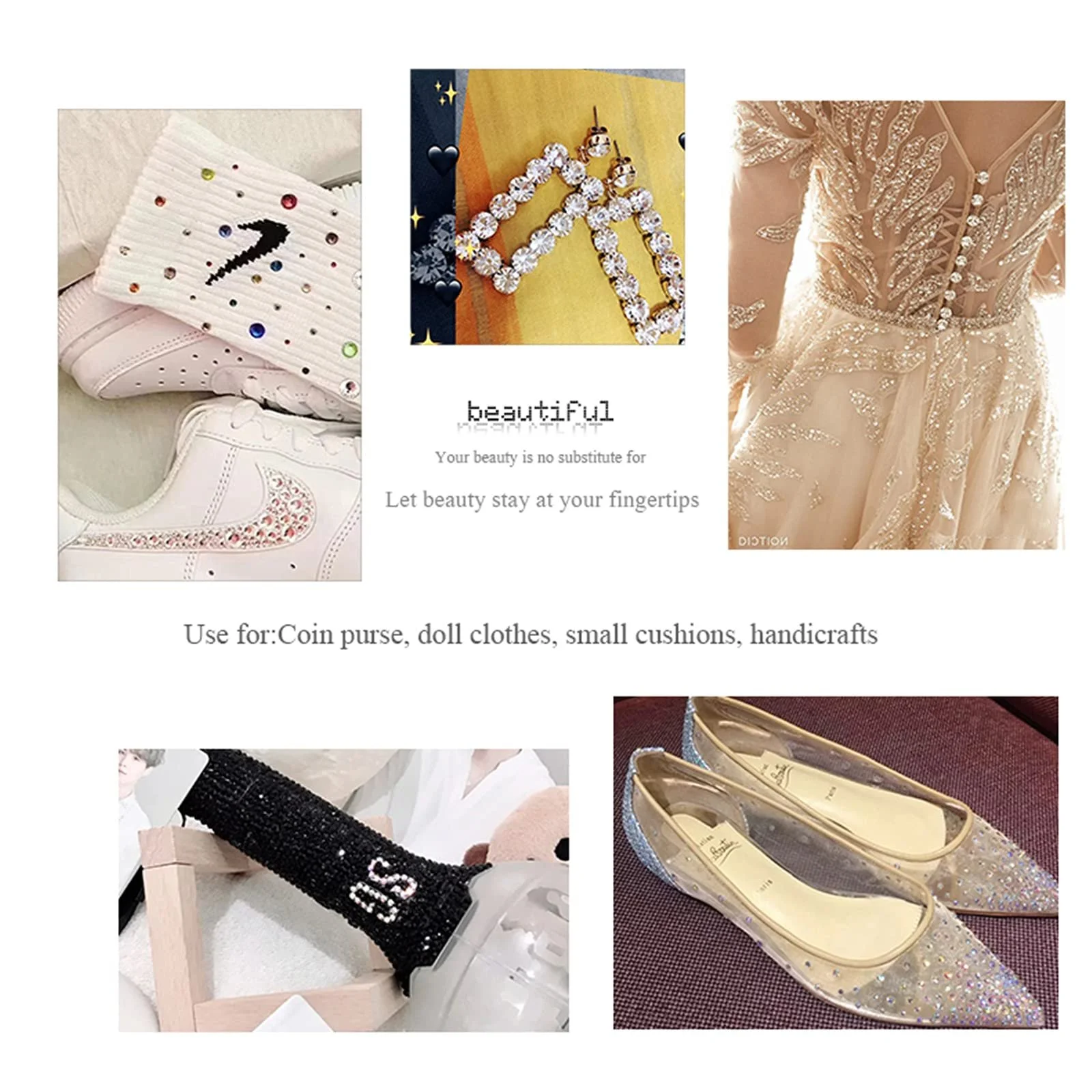 Стрази для нігтів Круглі Кристалічні Різних Розмірів (4000 шт.), фото №6