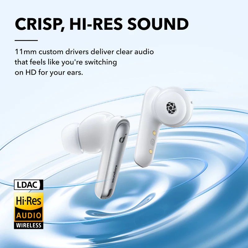 Наушники Anker Soundcore Liberty 4 NC Hi-Res Audio ANC 2.0 LDAC 50ч White, фото №3