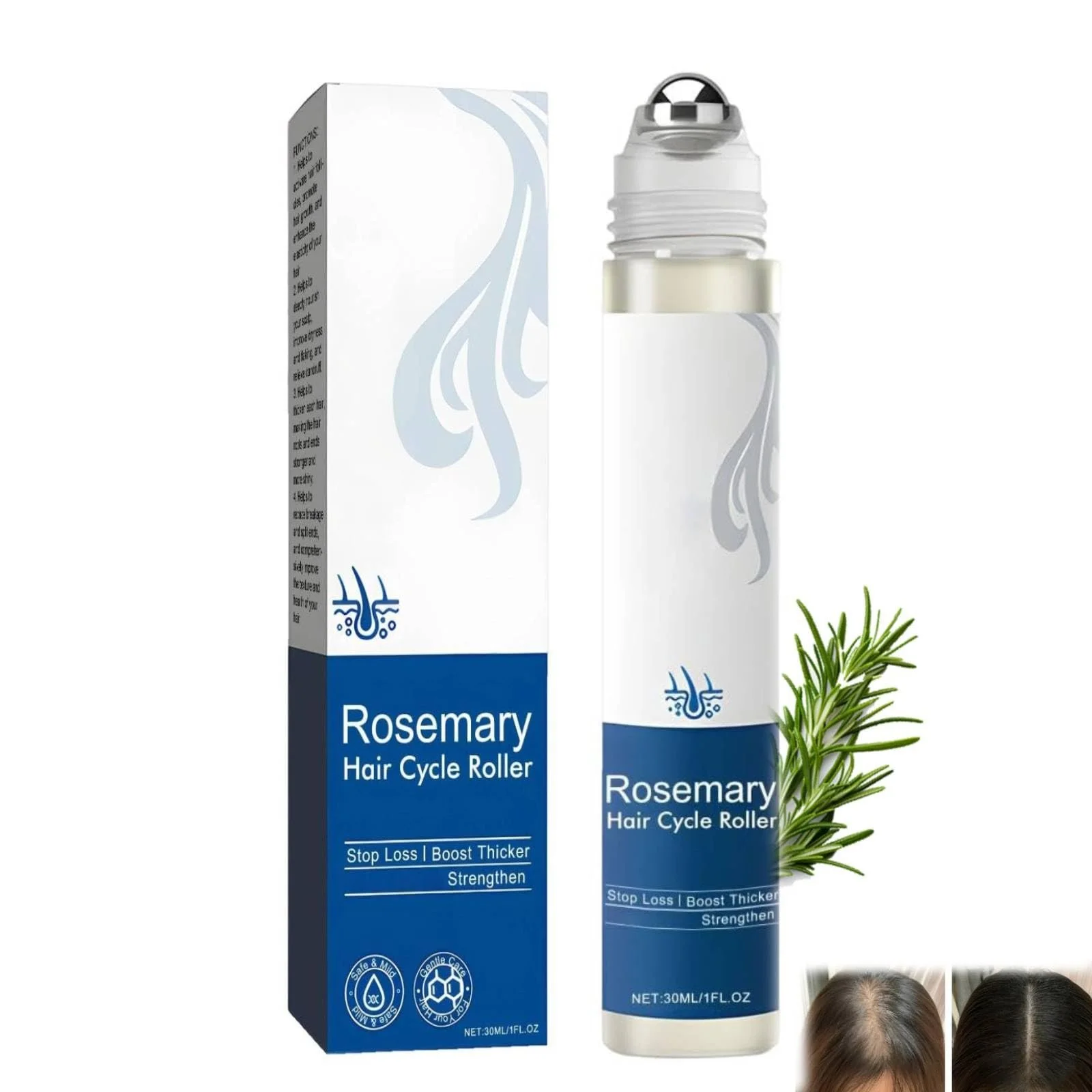 Сироватка для росту волосся з розмарином Роликова, Натуральна сироватка для росту волосся, фото №1 Сироватка для росту волосся з розмарином Роликова, Натуральна сироватка для росту волосся, фото №1
