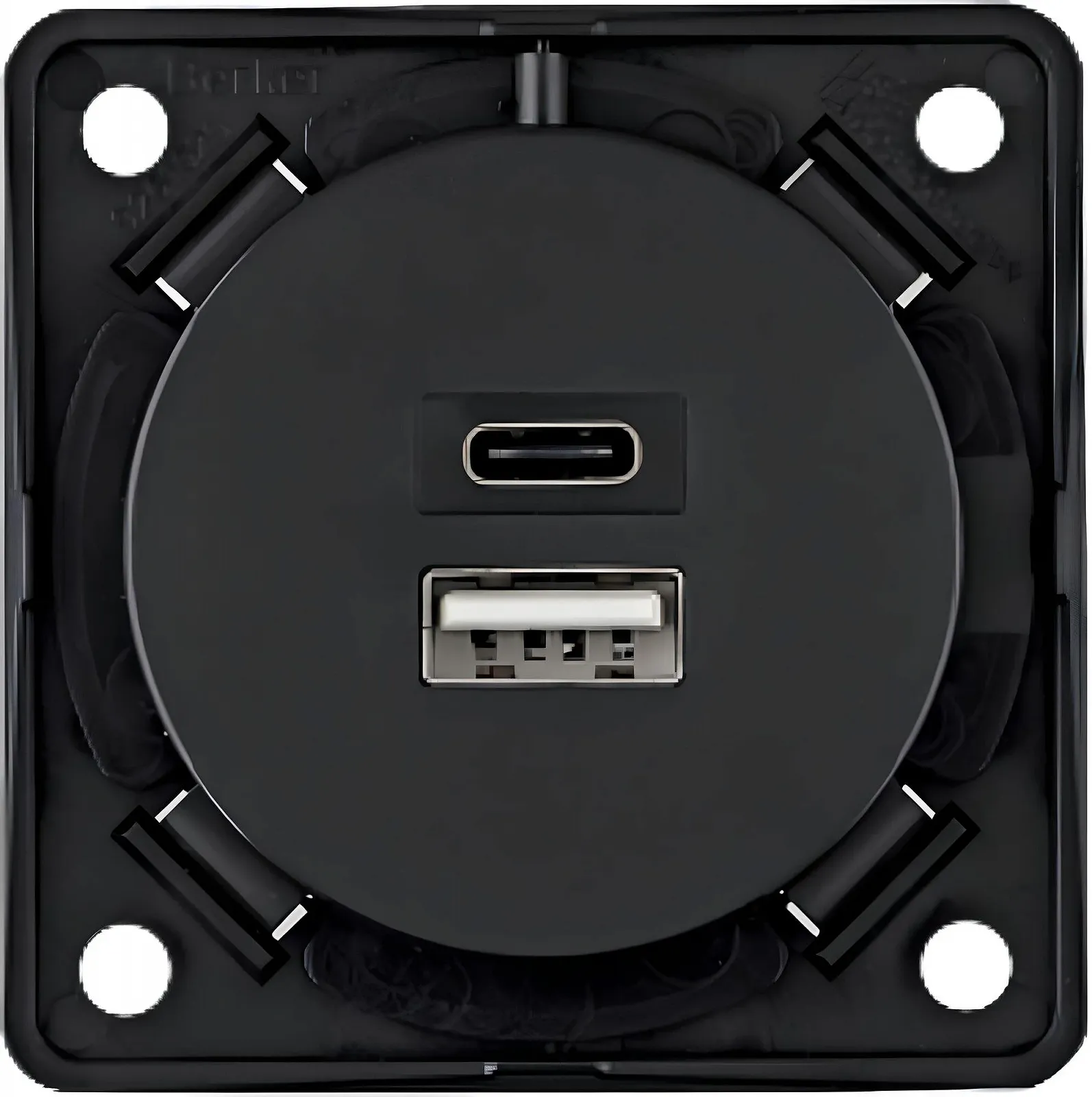Зарядная розетка USB Berker 230 В 2-контактная 3A переменного тока USB Type-A и USB Type-C, фото №1 Зарядная розетка USB Berker 230 В 2-контактная 3A переменного тока USB Type-A и USB Type-C, фото №1