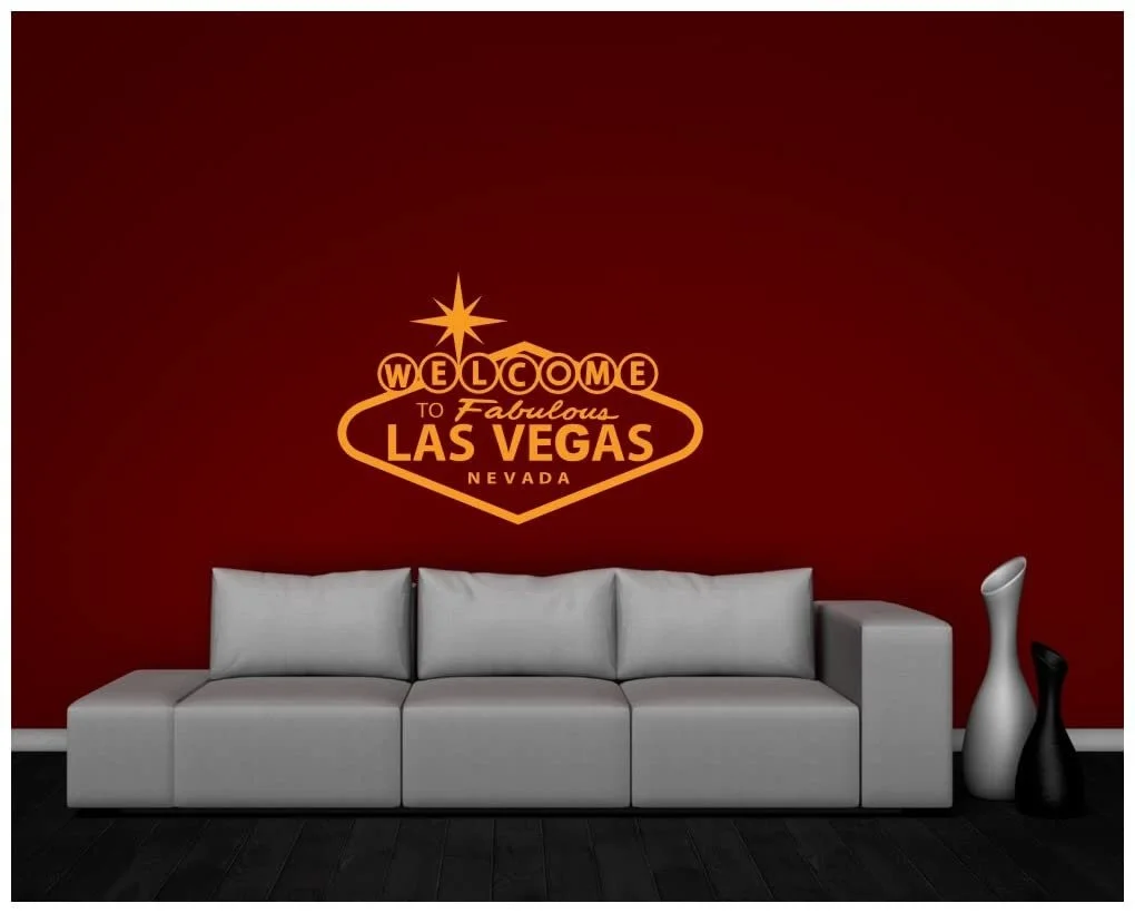 Наклейка на стену "Welcome to Las Vegas" цитата, фото №3