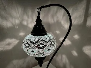 Настільна лампа Samarkand Lights Мозаїчна Сріблястий 42 см synthetic.ua - Фото 1