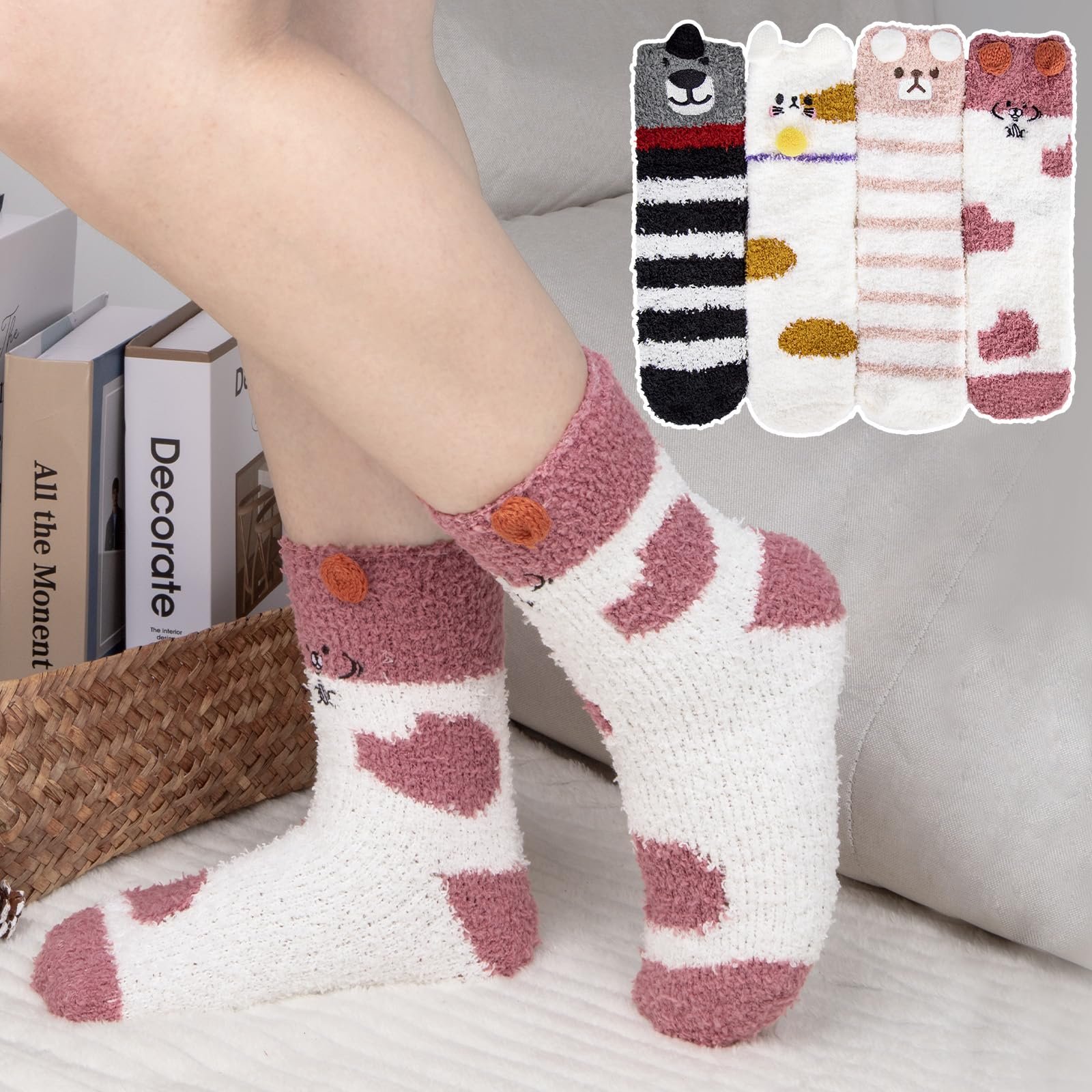 Мягкие носки Cuddly для женщин, теплые носки для кровати, толстые мягкие носки, домашние носки, женские носки, рождественский подарок, рождественские носки, зимние носки для девочек 37-42, фото №6